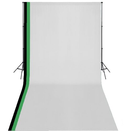 vidaXL komplet za fotografski studio 3 ozadja iz bombaža in okvir 3x6m Cene