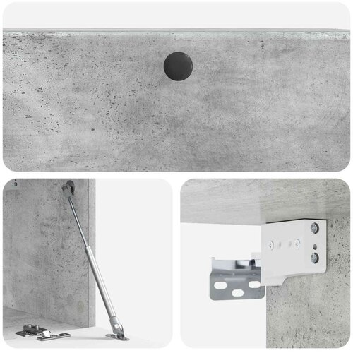  ormar za zid Zidne Betonska siva 78 5 x 31 x 30 cm Slike