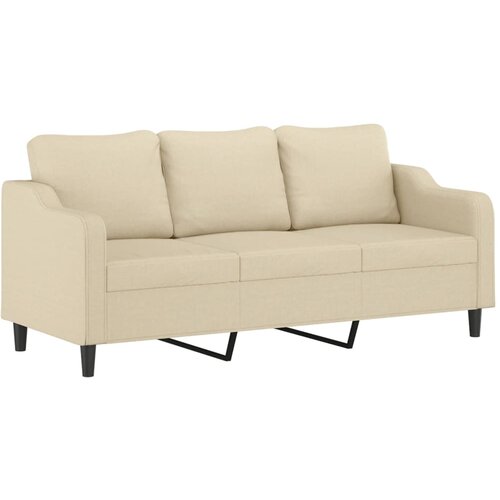  2-dijelni set sofa s jastucima krem od tkanine Slike
