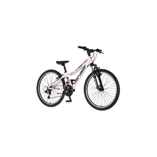 Venssini bicikl junior 24  parma x100 alu 24" alu 12" v-brake 18 brzina 132-155cm(xs) belo roze perla 1242057 Cene