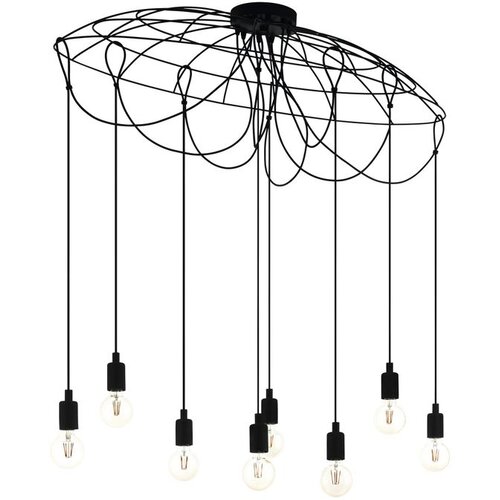 Eglo viseća lampa HOGSMILL 8xE27 115,5 cm crna 43322 Cene