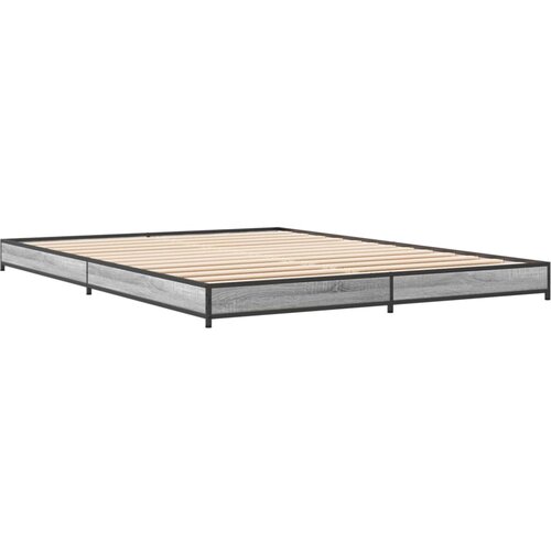 VidaXL Okvir za krevet boja hrasta 140x190cm konstruirano drvo i metal Slike