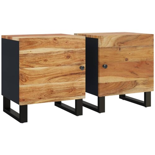 Maison Chic Dvo delni komplet Nočne omarice - Nočne mize 40x33x46 cm trden akacijev les, (21689129) Slike