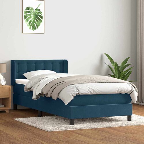  Box spring krevet s madracem tamnoplavi 80x220 cm bar&scaron;unasti Cijene
