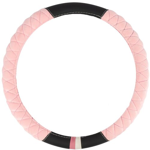 Amio prevleka za volan črna / roza pli&amp;scaron; m (37-39cm) Slike