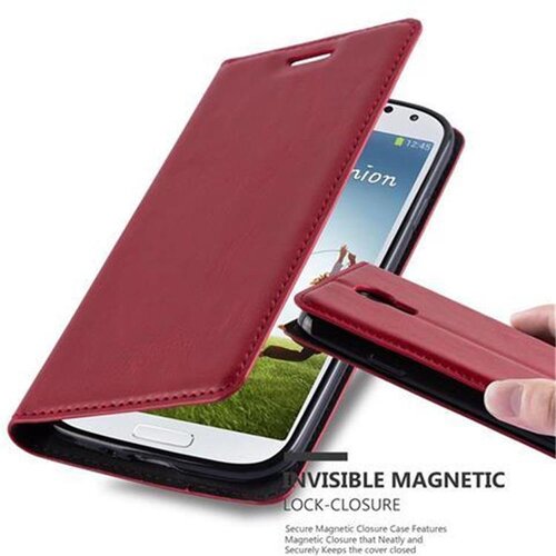 Cadorabo Ohi&scaron;je, združljivo z Samsung Galaxy S4 v rdeče jabolko - Za&scaron;čitni ovitek z magnetnim zapiranjem, stoječo funkcijo in režo za kartice, (20558020) Cene