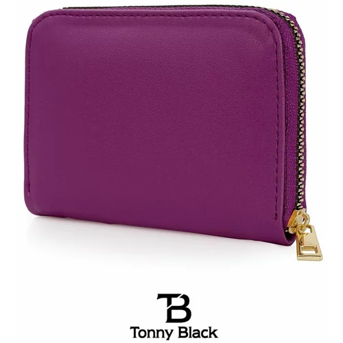 Tonny Black Original Women's Card Holder, Coin Compartment and Zippered Comfort Model Stylish Mini Wallet with Card Holder Purple.