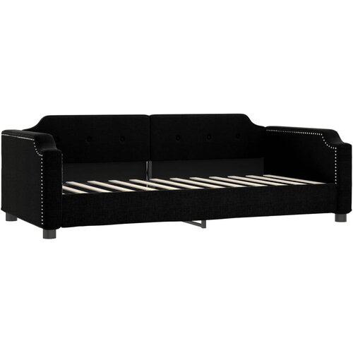 VidaXL Raztegljiva postelja črna 90x190 cm blago, (20792501) Slike