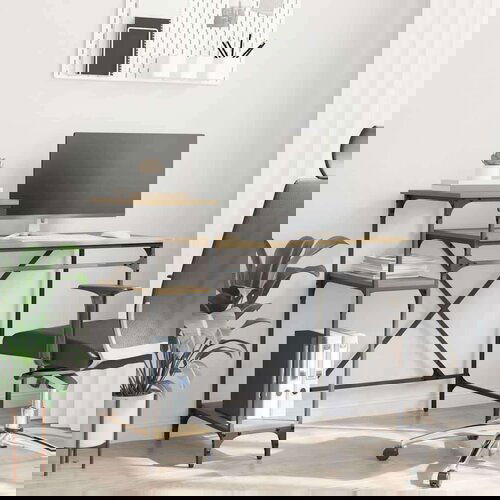  Stol Umjetnički hrast 105 x 50 x 90 cm Konstruirano drvo Slike