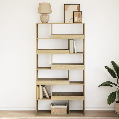  Regal za knjige boja hrasta 100x33x187,5 cm konstruirano drvo Slike