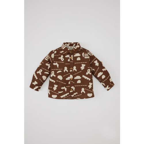 Defacto Baby Boy Twill Long Sleeve Patterned Shirt Slike