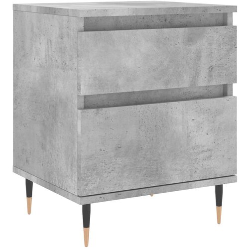 VidaXL Noćni ormarići 2 kom boja betona 40x35x50 cm konstruirano drvo Slike