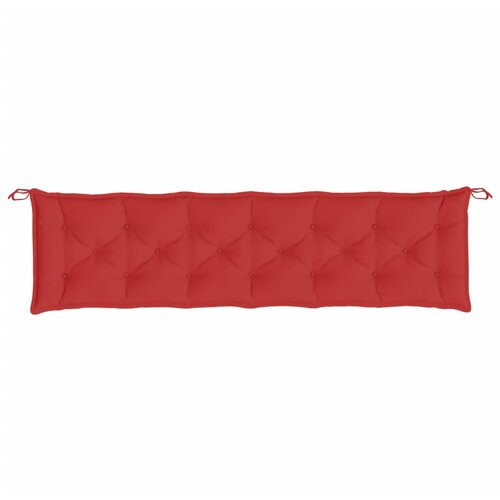  Jastuk za vrtnu klupu crveni 200 x 50 x 7 cm od tkanine Oxford Slike