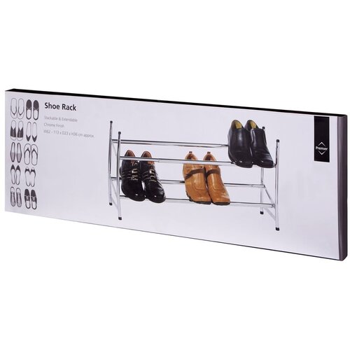 Premier Housewares Chrome Frame zložljivo stojalo za čevlje Slike