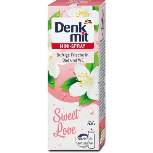 Denkmit Osveživač prostora mini sprej Sweet Love - pakovanje za dopunu 25 ml Slike