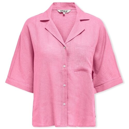 Only Topi & Bluze Noos Tokyo Life Shirt - Prism Pink Rožnata Cene