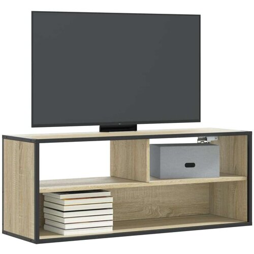 vidaXL TV ormarić boja hrasta 100x31x39,5 cm konstruirano drvo i metal Cene