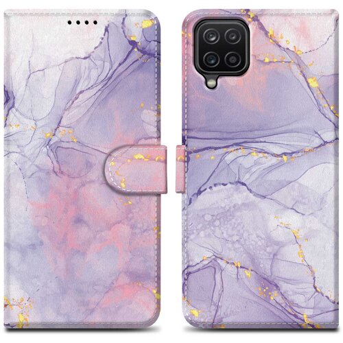 Cadorabo Ohi&scaron;je, združljiv s Samsungom - Design Pink Purple Marmor &scaron;t. 5 - Za&scaron;čitni pokrov z magnetnim zapiranjem, funkcijo stojala in režo za kartico, (20694943) Cene