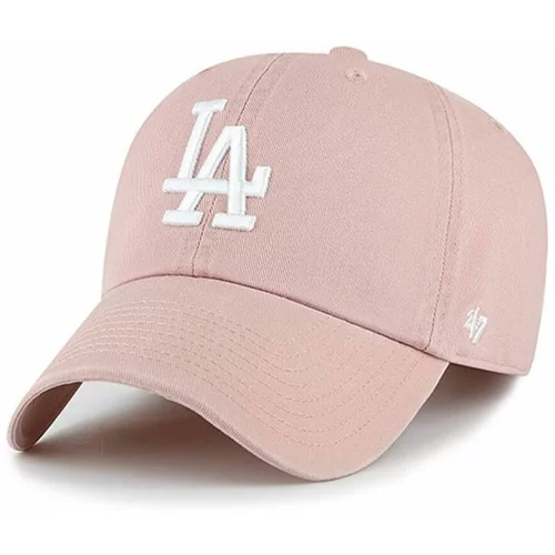 47 Brand Kapa s šiltom MLB Los Angeles Dodgers roza barva, B-NLRGW12GWS-DV