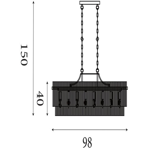 Searchlight 11400-8GO - Luster na lancu LARA 8xE14/60W/230V Slike
