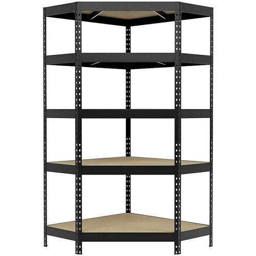 REGALUX Kotni regal (V x Š x G: 180 x 90 x 40 cm, Nosilnost na polico: 210 kg, Število polic: 5 kos, Priklop, Antracit) Cene