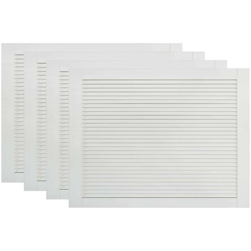  Vrata za omarico z letvicami 4 kosi bela 39,5x59,4 cm borovina, (21413050) Slike