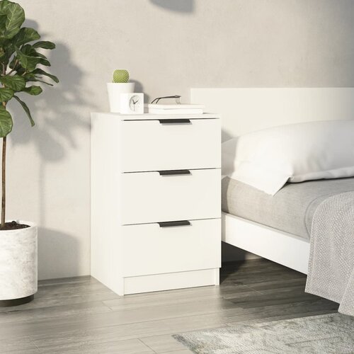 The Living Store Nočna omarica bela 40x36x65 cm - Nočna Omarica, (21433269) Cene