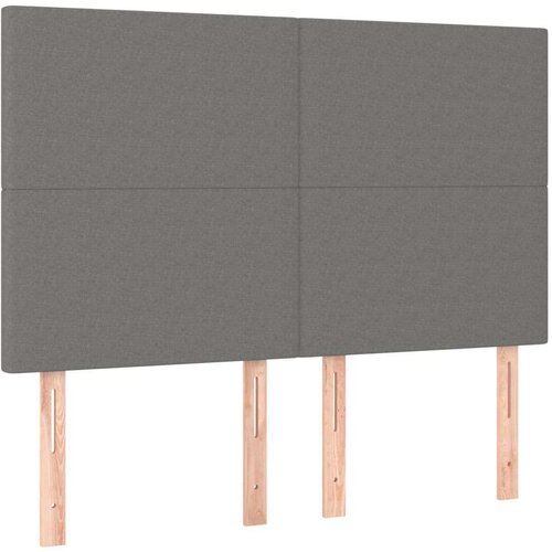  Krevet box spring s madracem LED tamnosivi 140x200 cm tkanina Slike