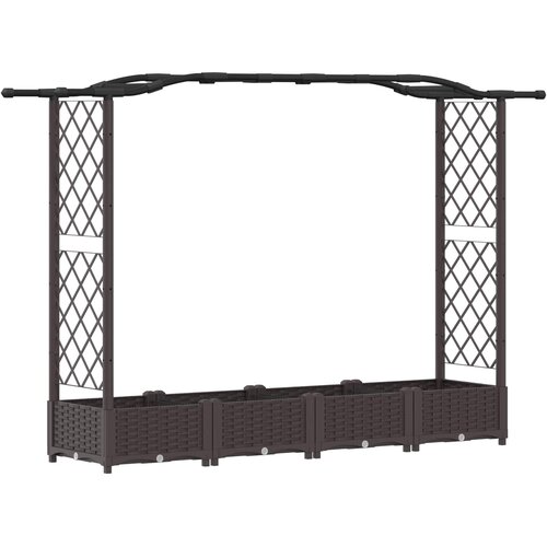 vidaXL Povišeni krevet s mrežom i krovom Smeđa 207 x 40 x 123 cm PP - Smeđa 207 x 40 x 126 cm s krovom u obliku lukova (2 bočna mreža) Cene