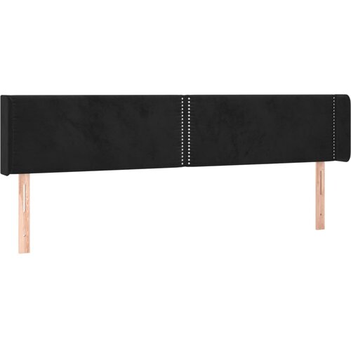 Maison Chic posteljno vzglavje - vzglavna omarica - nočna omarica z ušesi črno 163x16x78/88 cm žamet, (21710783) Cene