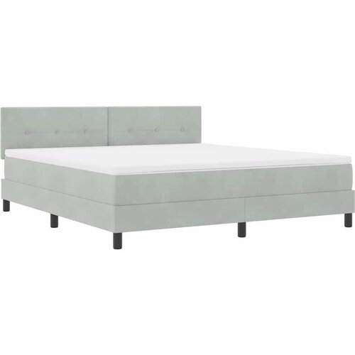  LED Box Spring Krevet Svijetlo siva 180 x 200 cm Bar&amp;scaron;un Slike