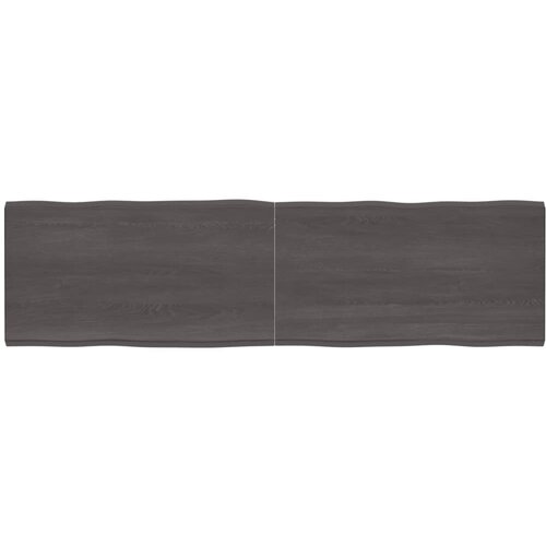 VidaXL Mizna plo&amp;scaron;ča temno siva 220x60x6 cm obdelana trdna hrastovina, (20979032) Slike