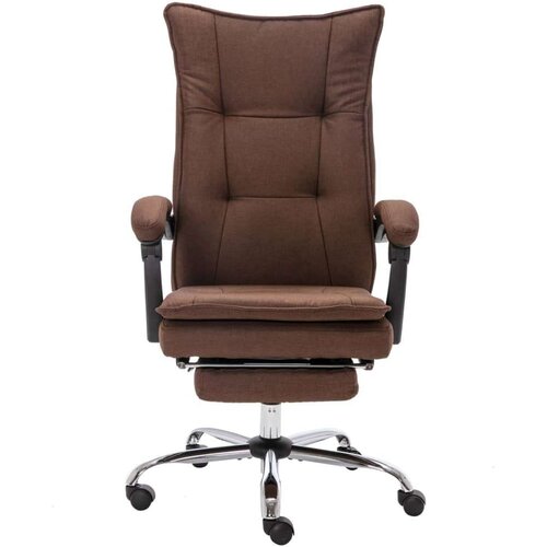 vidaXL masažni pisarniški stol rjavo blago Cene