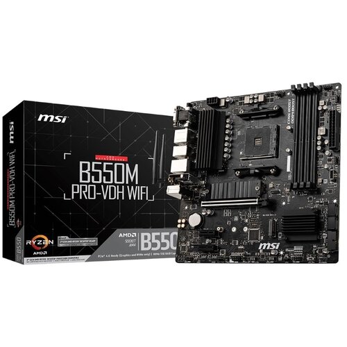 MSI Main Board Desktop B550M PRO-VDH (AM4, B550, 4xDDR4, 1xPCIe x16, 2xPCIe x1, 4xSATA, 2xM.2, 5xUSB3.2 Gen1, 6xUSB2.0, DP, HDMI Cene