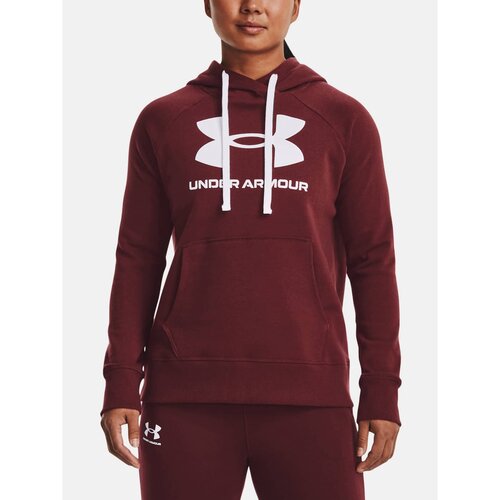 Under Armour Sweatshirt Rival Fleece Logo Hoodie-RED - Women Cene