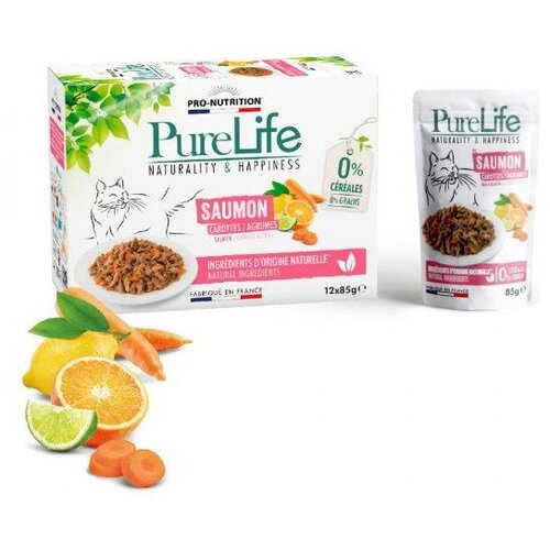 Pro Nutrition Pure Life Cat Fileti sa Lososom 12x85 g Cene
