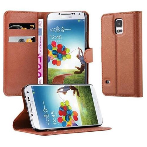 Cadorabo Samsung Galaxy S5/S5 NEO v sedlo rjave barve - Za&scaron;čitni ovitek z magnetnim zapiranjem, stoječo funkcijo in režo za kartice, (20557294) Cene