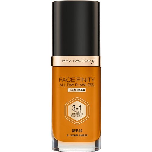 Max Factor Facefinity All Day Flawless dolgoobstojen tekoči puder SPF 20 odtenek 91 Warm Amber 30 ml Cene