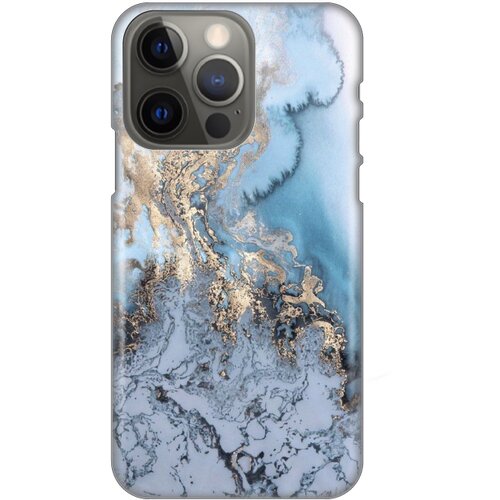 maska Silikonska Print za iPhone 13 Pro Blue Gold Marble Slike