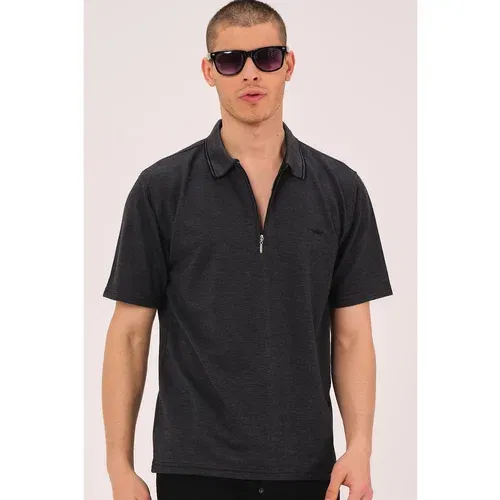 Dewberry T0736 MEN'S T-SHIRT-BLACK