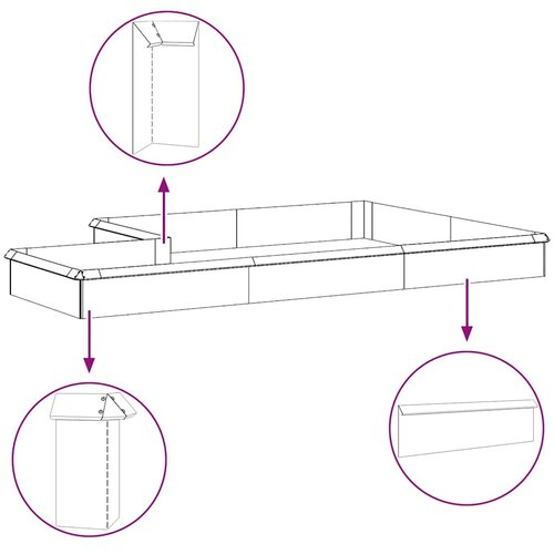  Ograda protiv puževa 4 pcs Srebrno 100 x 3,5 x 25 cm Slike