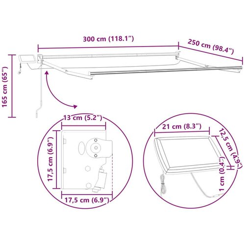  Električni sklopivi okvir tende Antracit 3 x 2 5 m Aluminij - Antracit 3 x 2 5 m Slike