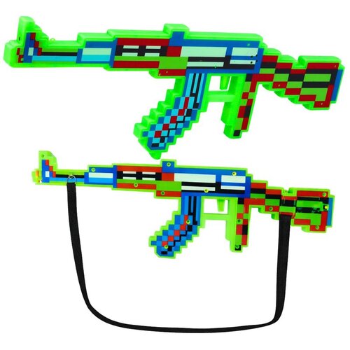 Pixel pu&scaron;ka z orožjem svetlobe zvoki laser zelena 45 cm Cene