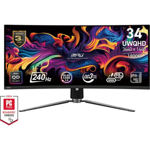 MSI MPG 341CQPX QD-OLED računalni monitor 86,4 cm (34") 3440 x 1440 pikseli UltraWide Quad HD QDOLED Crno Cijene