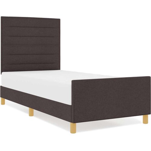  Krevetna konstrukcija Tamnosmeđa 100x200 cm Tkanina Slike