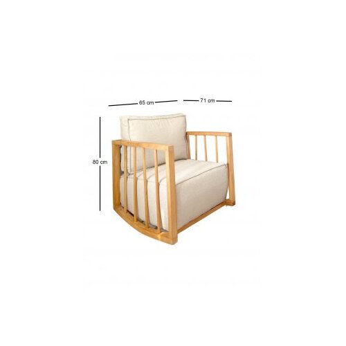 Atelier Del Sofa Fotelja Sallanan Teddy, 71x57x80 cm, Bijela Slike