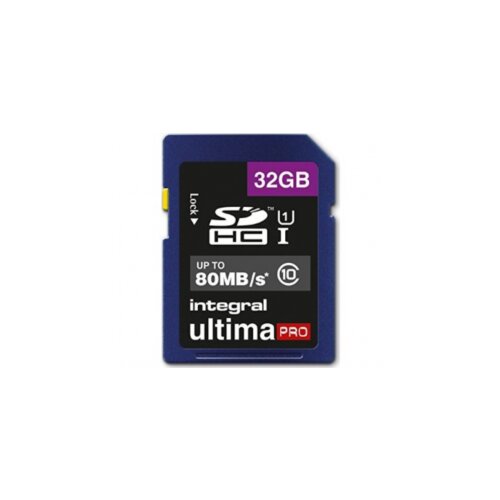 Integral 32GB SDHC UltimaPro CLASS10 80MB UHS-I U1 spominska kartica - INSDH32G10-80U1 Slike