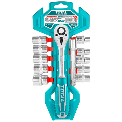 Total 12-dijelni set ključeva 1/2" nastavci (džepni)/  INDUSTRIAL (THT141121)