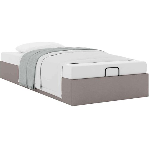 VidaXL Otomanski okvir kreveta bez madraca smeđe-sivi 90x190cm tkanine Slike