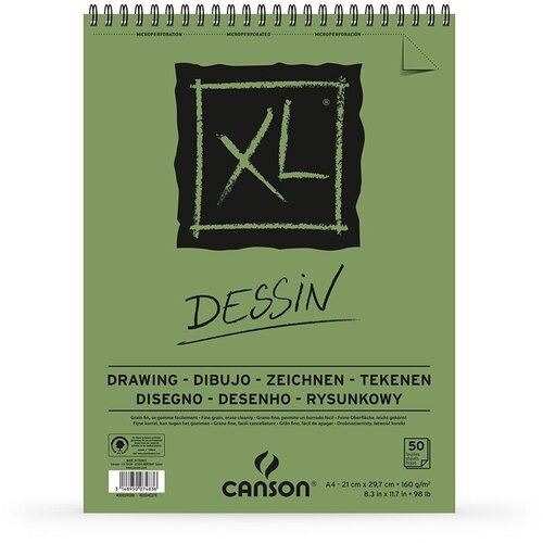 Canson Skicirka spirala XL Drawing A4 160 g , 50 listna, (22005490) Slike